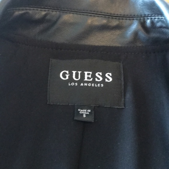 Guess studded pearl zipper leather jacket - Picture 2 of 4